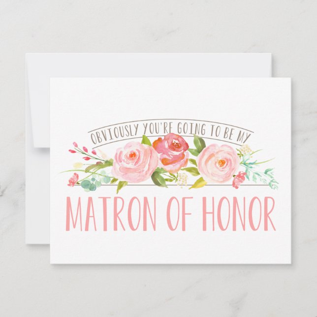 Invitación Obviamente mi matrona de la rosaleda del honor (Anverso)