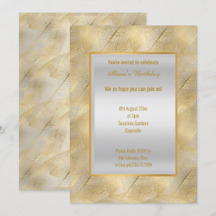 INVITACIÓN OCASIÓN MODERNA ELEGANTE DE GOLD LEAF NEGRO