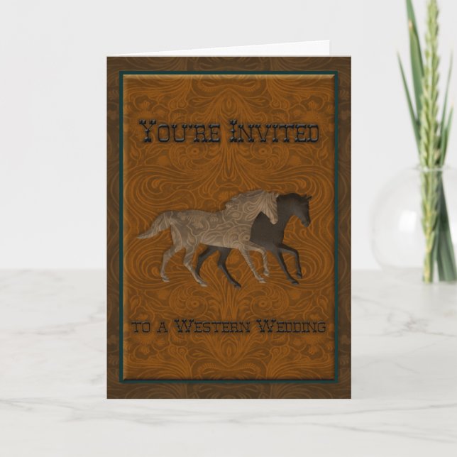Invitación occidental de la boda (Anverso)