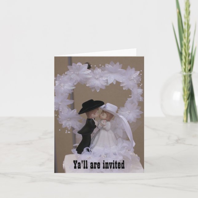 Invitación occidental de la boda (Anverso)