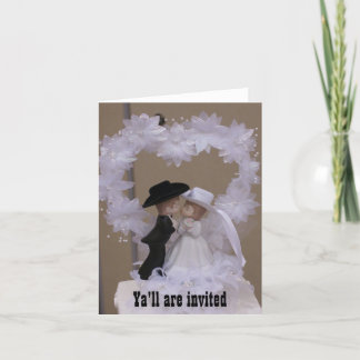 Invitación occidental de la boda
