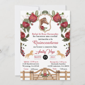 Invitación occidental de la niña roja, invitación
