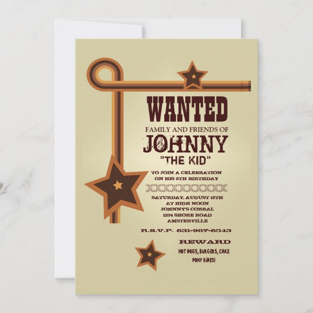 Invitación occidental de tres estrellas (Anverso)