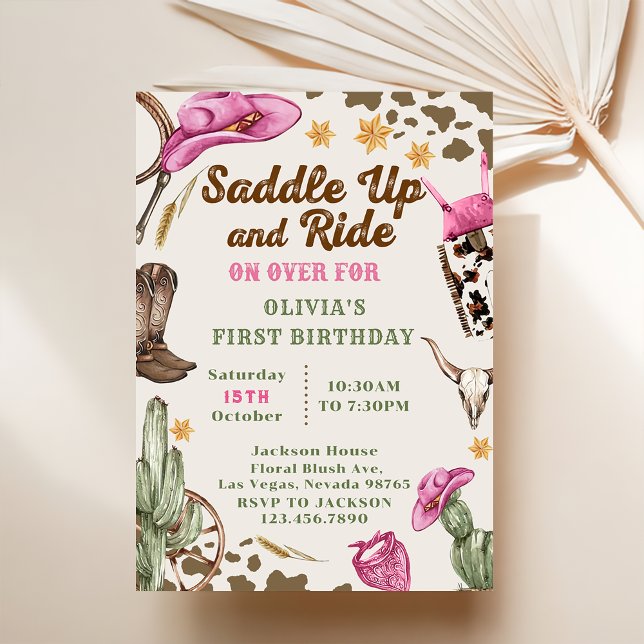 Invitación Occidente Ensillar Y Pasar Por El Cumpleaños (Subido por el creador)