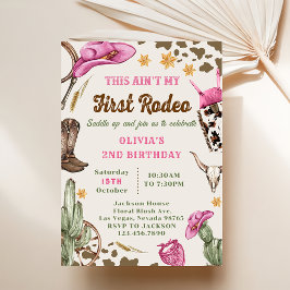 Invitación Occidente este no es mi primer rodeo segundo cumpl