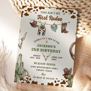 Invitación Occidente este no es mi primer rodeo segundo cumpl