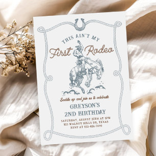 Invitación Occidente este no es mi primer rodeo segundo cumpl