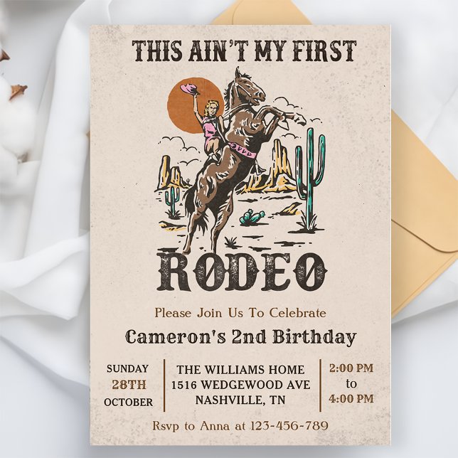 Invitación Occidente este no es mi primera fiesta de cumpleañ (Subido por el creador)