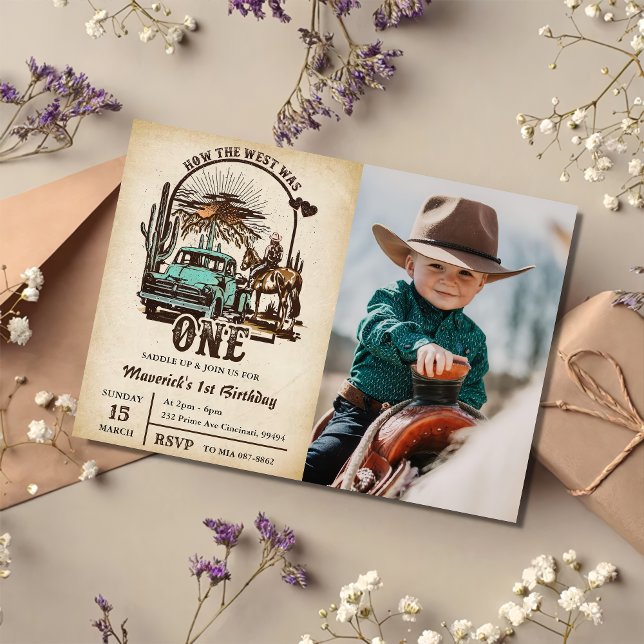 Invitación Occidente: Occidente fue una foto de primer cumple (Subido por el creador)
