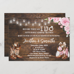 Invitación Occidente rosado Antes de que digan que hago ducha