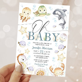 Invitación Ocean Baby Shower Gender Neutral Under The Sea