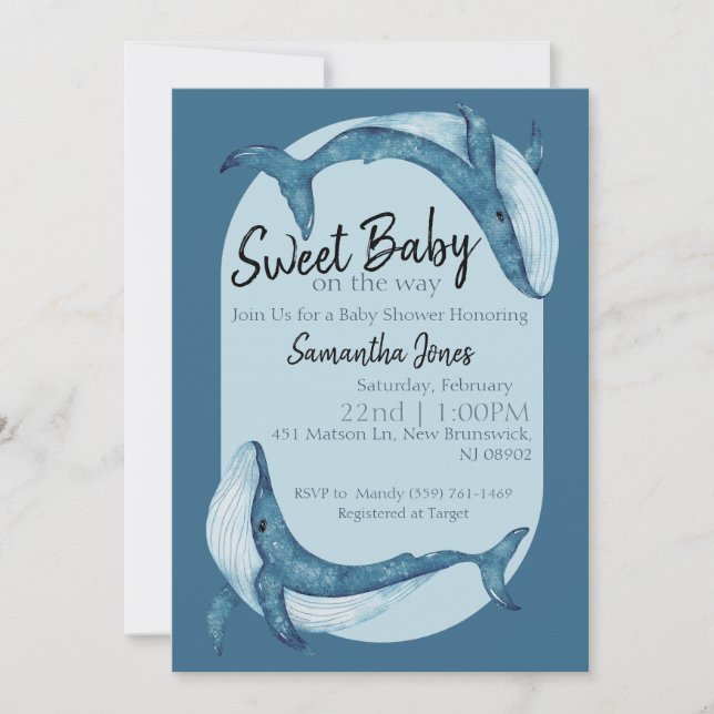 Invitación Ocean Baby Shower Invitation (Anverso)