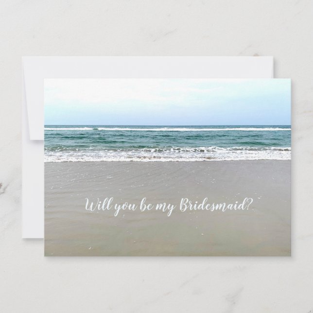 Invitación Ocean Beach Be my Bridmaid Cards (Anverso)