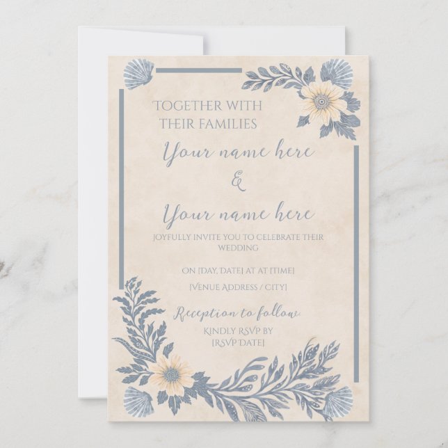 Invitación Ocean Breeze Invitation (Anverso)