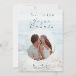 Invitación Ocean-Inspired Soft Blue Watercolor Save The Date