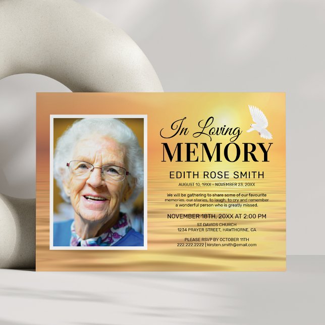 Invitación Ocean Memorial Service | En la foto de la memoria  (Subido por el creador)