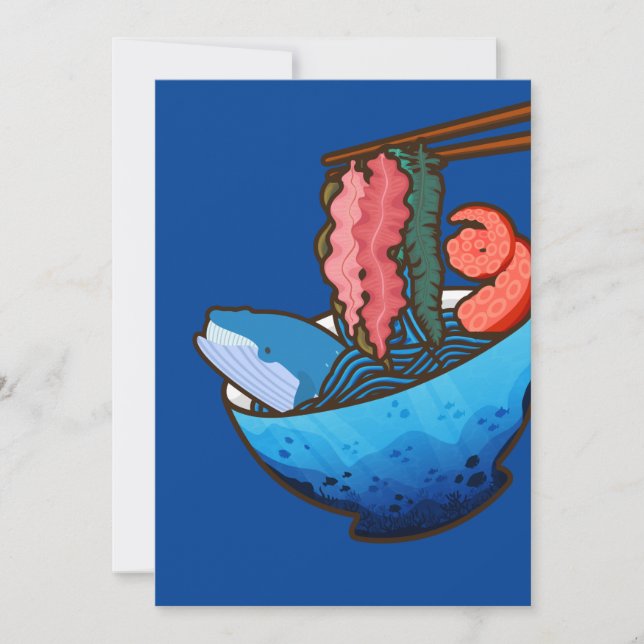 Invitación Ocean Ramen Tentacle Kelp Naturaleza de la Comida  (Anverso)