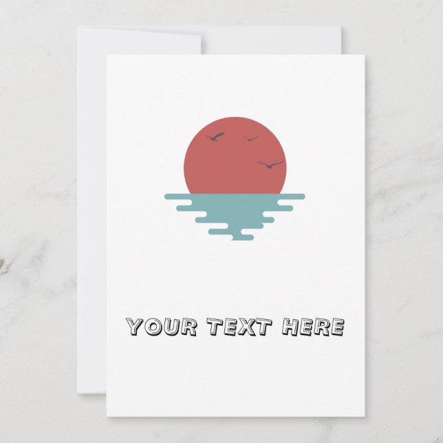 Invitación Ocean Sunset (Anverso)