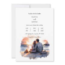 Ocean Sunset Romantic Pareja Scenery Beach Wedding