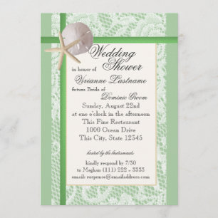 Invitación Ocean Theme Wedding Ducha Mint Green