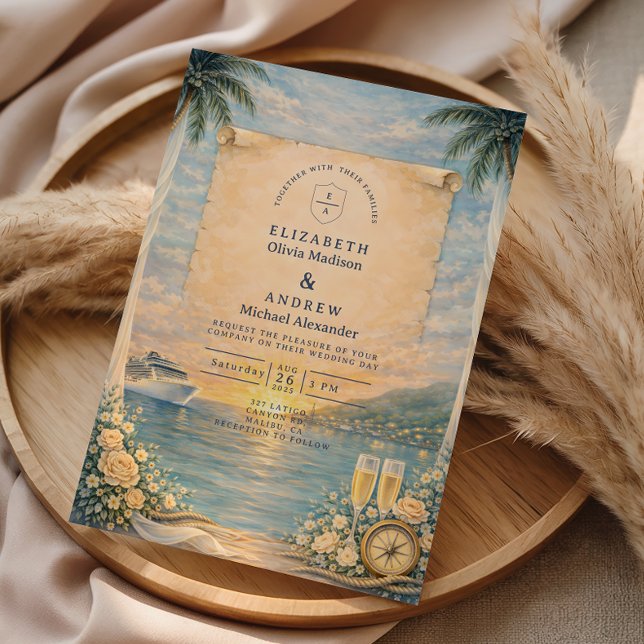Invitación Ocean View Cruise Wedding (Subido por el creador)
