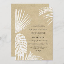 Océano costero de hojas tropicales Kraft simple mo