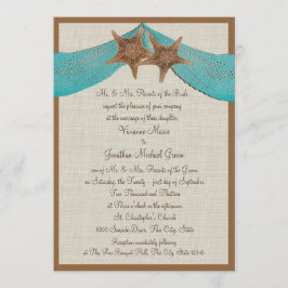Invitación Océano Starfish y Boda neto