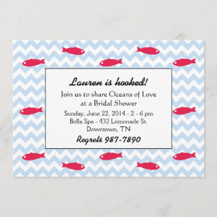 Invitación Océanos de amor, ducha de novias invita