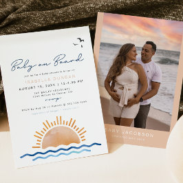 Invitación OCEANSIDE Beach Baby en el Baby Shower a bordo