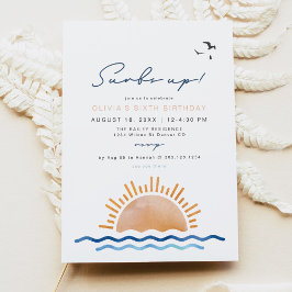 Invitación OCEANSIDE Beach Sunset Surf's Up Birthday Party in