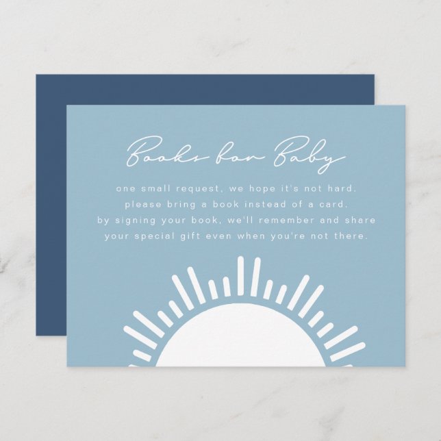 Invitación OCEANSIDE Tropical Beach Books For Baby Card (Anverso / Reverso)