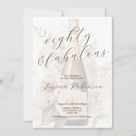 Invitación Ochenta y Fabuloso Moderno Cumpleaños 80