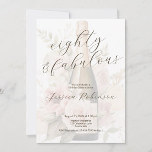 Invitación Ochenta y Fabuloso Moderno Cumpleaños 80