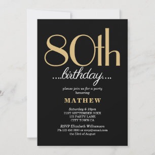 Invitación Ochenta y ochenta años de fiesta de cumpleaños Bla