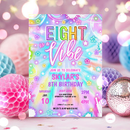 Invitación Ocho es una fiesta de cumpleaños de Vibe Neon Glow
