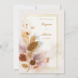 Invitación Ochre Pink Translucent Botanical Frame Wedding