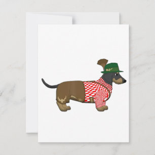Invitación Octoberfest 2018 - Divertido disfraz de perro sal