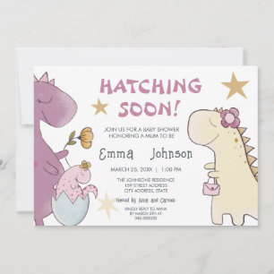 Invitación ODIANDO PRONTO A Chica de dinosaurios