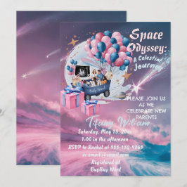 Invitación ODIO ESPACIAL: Viaje celeste /BABY SHOWER