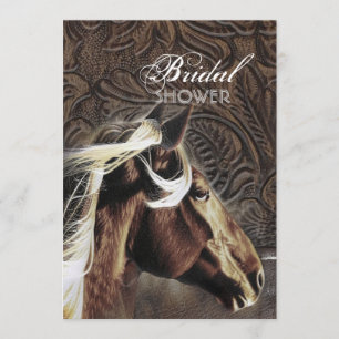 Invitación Oeste Country Cowboy Horse Bridal Shower