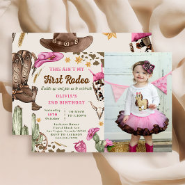 Invitación Oeste, no es mi primera foto de cumpleaños de rode