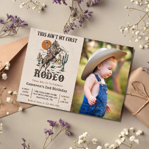 Invitación Oeste, no es mi primera foto de cumpleaños de rode