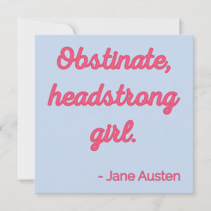 Invitación Oferta de Orgullo y Prejuicio II - Estilo Cuto