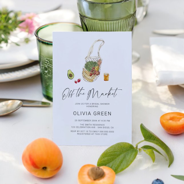 Invitación Off The Market Boho Script Shower Bridal Shower (Subido por el creador)