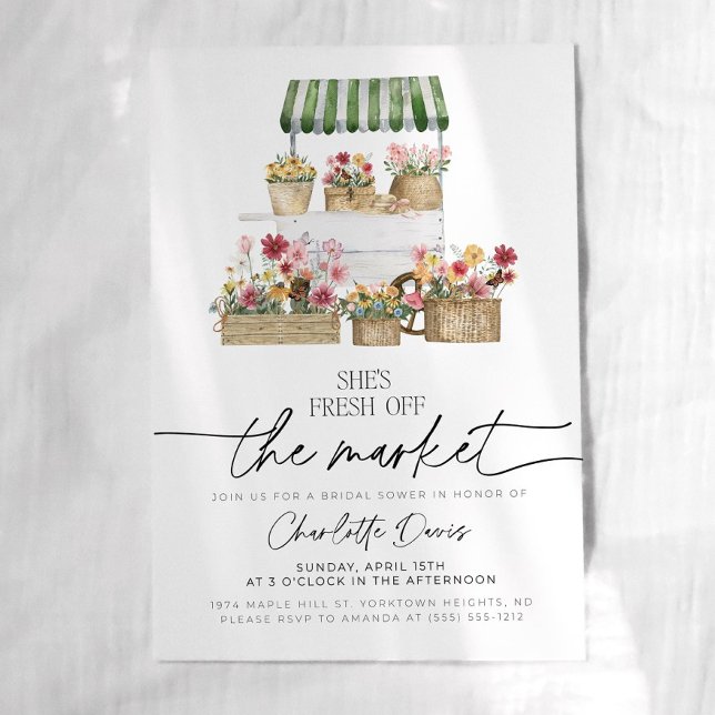 Invitación Off the Market Bridal Shower Invitation farmer (Subido por el creador)