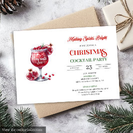 Invitación Office style printable festive cocktails party 