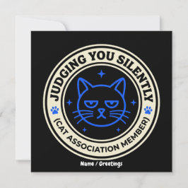 Invitación Official Cat Association Member Judging You Silen