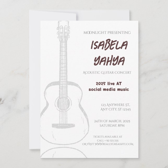 Invitación Official invitation to attend the special concert (Anverso)