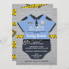 Invitación Oficial de policía Baby Shower