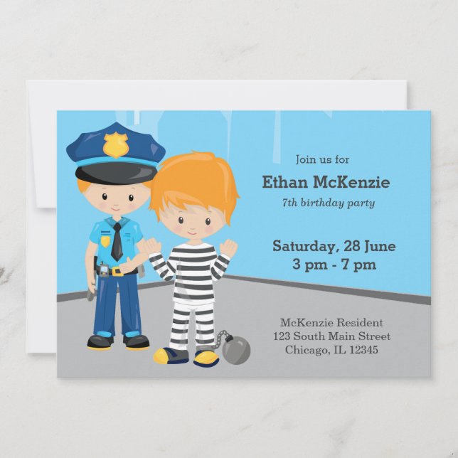 Invitación Oficial de Policía Cuidadoso (Anverso)